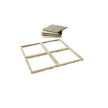 Decking Kit 7m (7 Frames & 28 Tiles) - Timber - L100 x W100 x H6.5 cm
