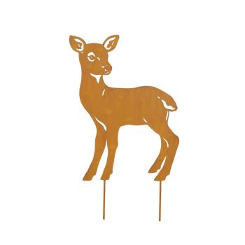 Rusty Fawn Garden Stake Decoration - L1 x W38 x H67 cm