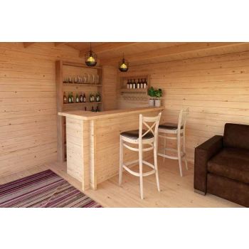 The Bar-Log Cabin, Wooden Garden Room, Timber Summerhouse, Home Office - H103 cm