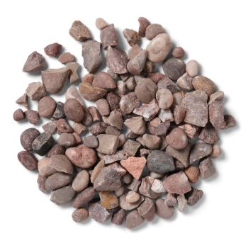 Dusky Pink Bulk Bag 850 kg Chippings - 12-20 mm Sharp Pinkish Stone - L100 x W100 x H80 cm