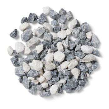Arctic Mist Bulk Bag 850 kg Premium Chippings - 16-32 mm Cool Grey and Icy White Gravel - L100 x W100 x H80 cm