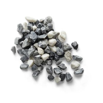 Alpine Black Bulk Bag 850 kg Premium Chippings - 12-25 mm Cool Grey/Icy White and Black Basalt Gravel - L100 x W100 x H80 cm