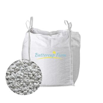 20-40mm Round White Pebbles - Premium Aggregate Bulk Bag - 850 kilos