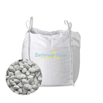 50-70 mm White Dover Cobbles - Premium Aggregate Bulk Bag - 850 kilos