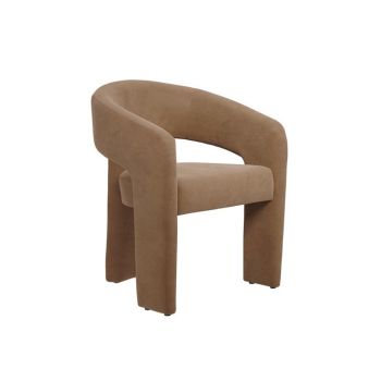 Alba Dining Chair - Velvet - L52.5 x W59 x H75 cm - Mole