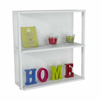 Arran 3 Shelf, Medium Wall Unit - W60 x D20 x H60 cm - Matt White