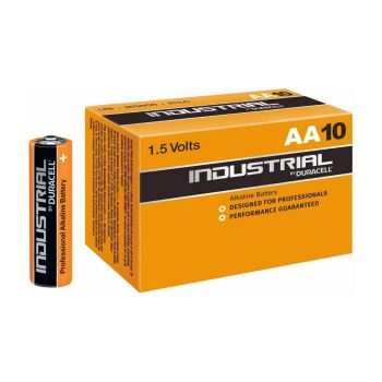 Duracell Industrial 1.5V AA Batteries - 10 Pack - L7 x W5 x H3 cm