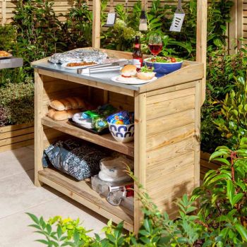 Barbecue Servery - L53 x W103 x H162 cm
