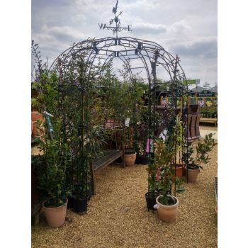 Imperial Trad - 6 Sided & Panels (Inc. ground Spikes) Garden Feature - Solid Steel - L243.8 x W243.8 x H259.1 cm - Black