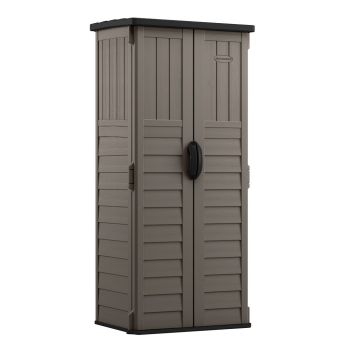 Mannington Storage Cabinet with Assembly - Resin - L65 x W83 x H183 cm - Stone Grey