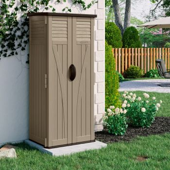 Aston Storage Cabinet - Resin - L65 x W82 x H183 cm - Sand