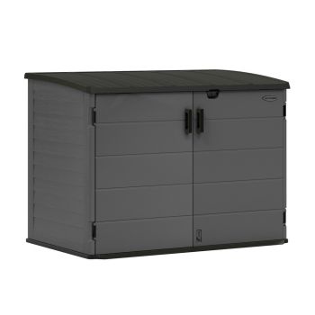 Moda Stow-Away Large Store with Assembly - Resin - L112 x W179 x H132 cm - Peppercorn Grey