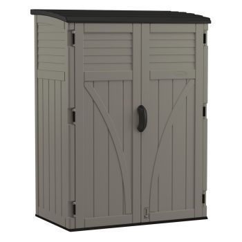 Aston Large Storage Cabinet with Assembly - Resin - L83 x W135 x H182 cm - Stone Grey