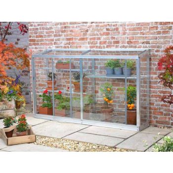 Westminster Half 5 Feet Small Greenhouse - Aluminium/Glass - L151 x W33 x H91 cm - Without Coating