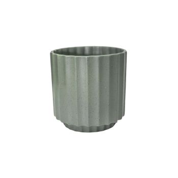 Bourton Sage Scalloped Planter - L18 x W18 x H18 cm