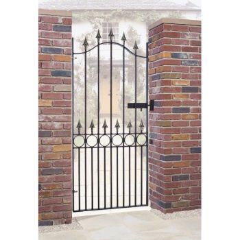 Balmoral Premium Range Spear Top Tall Single Gate - Solid Steel - Fits Gap of 914 mm x 1905 mm High - Primed