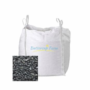 Black Round and Oval Pebbles - 60-100mm - Premium Aggregate Bulk Bag - 850 kilos