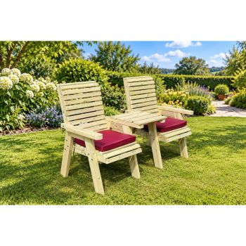 Orchard Companion Love Seat Garden Chair with Waterproof Cushions - L74 x W170 x H105 cm - Fully Assembled