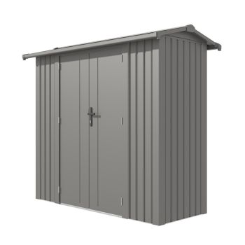 Brentvale 8' x 4' Premium Apex Metal Shed with Foundation Kit - L113 x W232 x H204 cm