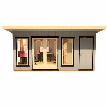 Cali 16 x 12 Feet Pent 1 Garden Office - OSB/MDF - L456 x W509.4 x H246.1 cm