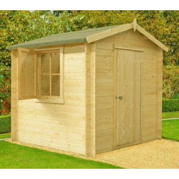 Camelot Log Cabin Home Office Garden Room Approx 8 x 8 Feet
