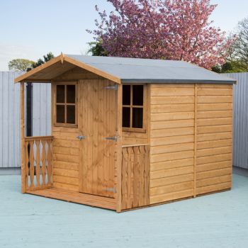 7 x 9 Feet Casita + Verandah Tongue and Groove Garden Shed Workshop