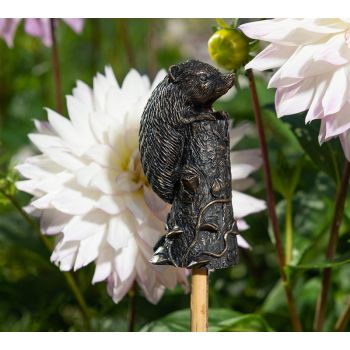 Hedgehog Cane or Stake Topper Pot Buddy - L4.5 x W4 x H8 cm