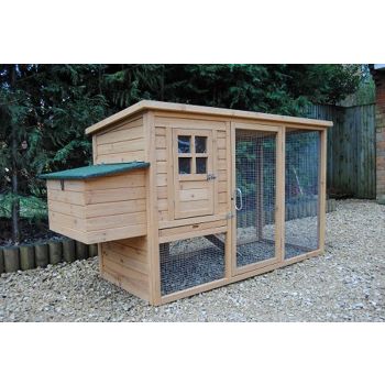 Cat House and Run - L198 x W75 x H103cm