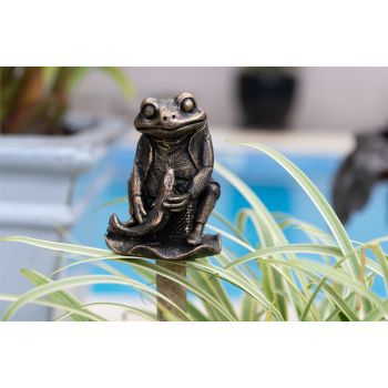 Beatrix Potter Mr. Jeremy Fisher Cane or Stake Topper (CCBP0005) - L5 x W5 x H7 cm