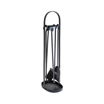 Curved Companion Set - L24 x W17 x H71 cm - Black