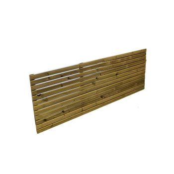 6 x 2 Feet Contemporary Fence Panel - Timber - L5 x W180 x H60 cm - Fully Assembled