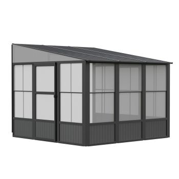Sojag Charleston Conservatory 3m x 3m with Assembly - Aluminum - L308.9 x W306 x H244.5 cm - Powder-coated