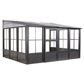 Sojag Charleston Conservatory 3m x 4m with Assembly - Aluminum - L308.9 x W404 x H244.5 cm - Powder-coated