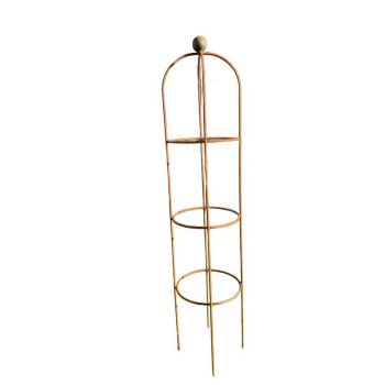 Chelsea Range 6 Feet Round Top Obelisk - L43.2 x W43.2 x H190.5 cm - Bare Metal/Ready to Rust