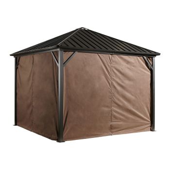 Curtains for Sojag Dakota Gazebo 3m x 3.7m - Polyester - L370 x W300 x H201.93 cm