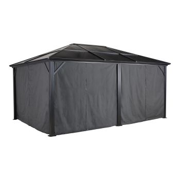 Curtains for Sojag Meridien Gazebo 3.7m x 4.9m - Polyester - L490 x W300 x H199.01 cm