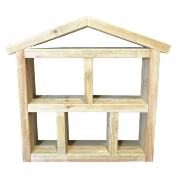Outdoor Play Dolls House - Wood - L85 x W80 x H15 cm