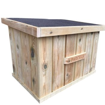 Garden Parcel Storage Box - Pressure Treated Wood - L70 x W50 x H50 cm