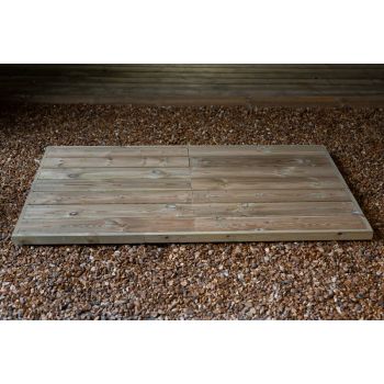 Not sold individually - Optional Extra - Quintet Deck Base - Sizes 140/180/240L/Recycle Box - Timber - L92.4 x W364 x H5 cm