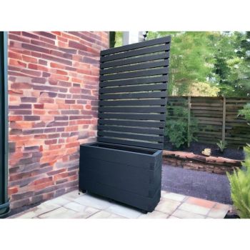Suffolk Planter and Trellis - (Painted Wooden Planter - Choice of Colours Available) - L120 x W40 x H150 cm