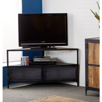 Ascot Corner TV Unit - Wood - L50 x W110 x H60 cm