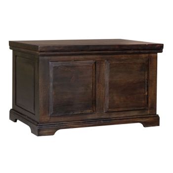 Dakota Large Box - Mango Wood - L50 x W80 x H50 cm - Dark Finish