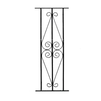 Ascot Decking Fence Panels (Pack of 2) - Solid Steel - FIts Gap of 280 mm x 770 mm High - Electro Galvanised/Black Powder Coated