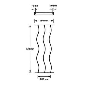 Swirl Decking Fence Panels (Pack of 2) - Steel - FIts Gap of 280 mm x 770 mm High - Electro Galv./Greyish Silver Powder Coated