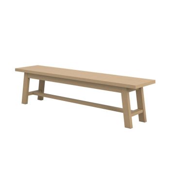 Drift Bench - Wood Variant/Oak Veneer - L40 x W180 x H45 cm - Latte - Full Assembly Required