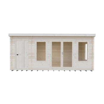 Elm 10 x 17 Feet Log Cabin in 19 mm Logs - L509 x W299 x H225.2 cm