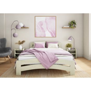 Dala Bed Frame 3 Feet - Wood - L197 x W98 x H80 cm - Feather