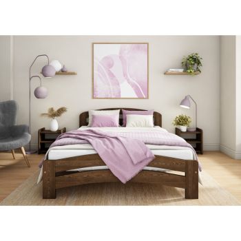 Dala Bed Frame 3 Feet - Wood - L197 x W98 x H80 cm - Palisander