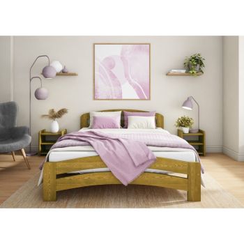 Dala Bed Frame 4 Feet 6 Inch - Wood - L197 x W143 x H80 cm - Botany