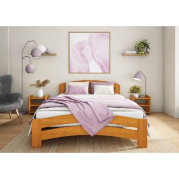 Dala Bed Frame 5 Feet - Wood - L207 x W158 x H80 cm - Teak